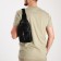 Sling bag, artificial leather, black color