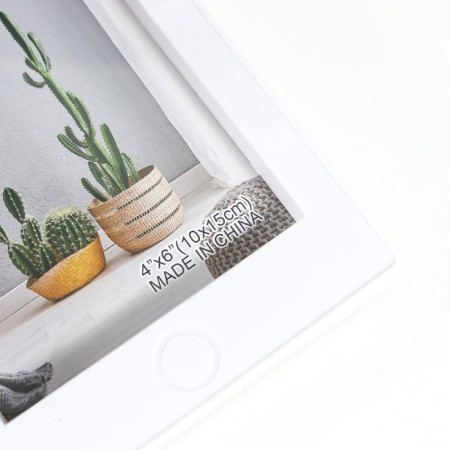 Photo frame plastic in 5 photos 10x15 cm "Laptop" white 30.5x44.5 cm-2