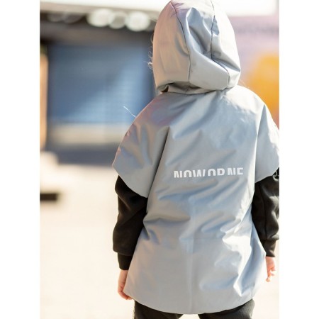 Vest for girls, height 140 cm, gray color-2