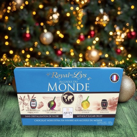 New Year. Figure chocolate Alcools du Monde, with alcoholic filling, assorted, 10 g