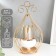 Summary metal per 1 candle "drop" gold and white 26x14.5x9 cm