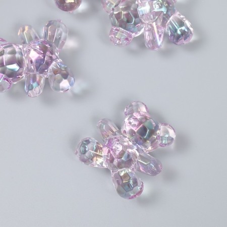 Busina Plastic for creativity "Bear" lilac 3.1x3x1.5 cm