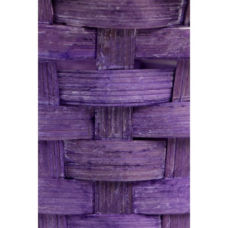 Wicker basket, D13 x H9.5/28cm, bamboo, light purple-6