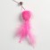 Domesticon-pink with a soft ball and feathers, pink