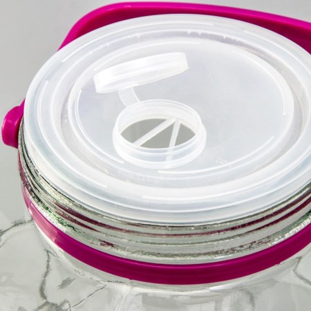 Glass jar, with a hole for a water plant, 16 liters-4