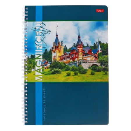 A4 notebook, 96 sheets in a cage on the crest are magnificent locks, covered cardboard, block 65g/m2, 4V mix-5