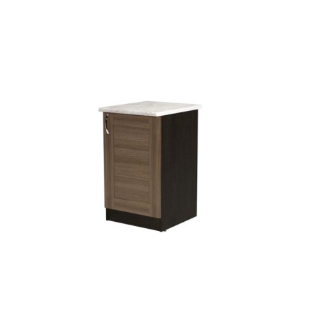 Wardrobe Floor Kira 500x600x850 with 1 door wenge/quado shimo dark/Malaga