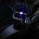 Torso car ashtray with backlight, skull, black