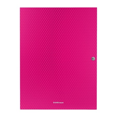 A4 button folder 3 valves Erichkrause Diagonal Vivid, Opennial, 500 μm, Koreshka 8 mm, mix-3