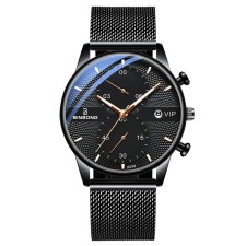 Men's wristwaters, with calendar, d-4.2 cm, strap L-26 cm, 3 atm, black