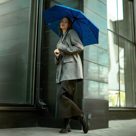 Women's Mechanical “Cosmos” umbrella, 8 spokes, d = 95, dark blue color-8