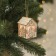 Christmas tree toy "House with bells", from batteries, glow of warm white