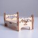 Wooden furniture for dolls "bed with a bench"