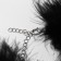 Choker "Lightness" with beads, black color, metal silver, 48 cm