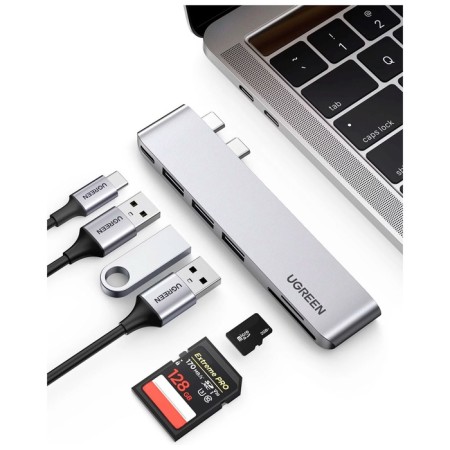 USB concentrator for MacBook (hub) Ugreen 3 x USB 3.0, SD/TF, Thunder Bolt 3 (60560)-1