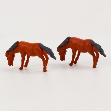 Miniature Puppet "Horse", set 2 pcs., Size 1 pc. - 4.5 × 2.5 × 1 cm, brown color-4