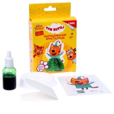 Crystals growing three cats 