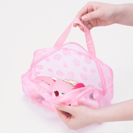 Lightning cosmetic bag, pink color-3