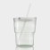 Glass glass with a lid and a tube, 450 ml
