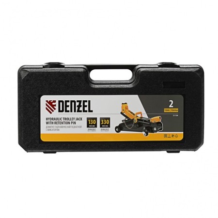 Hydraulic Denzel 51154 hydraulic jack, with a latch, in the case, 130 - 330 mm, 2 tons-10