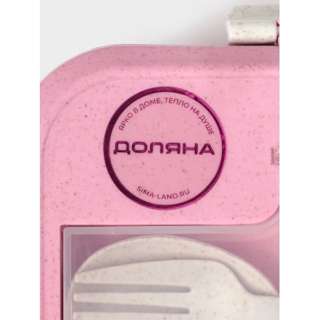 Lunch-Boxing Plastic Dolyana "Flamingo", 22 × 16 × 7.5 cm, 2 compartments, fork, spoon, color mix-7