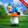 Garden figure "Dwarf on a fly agaric on the stomach" 37x22cm,
