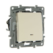 Выключатель Legrand Etika 672303, 10 А, 1 клавиша, скрытый, с подсветкой, слоновая кость