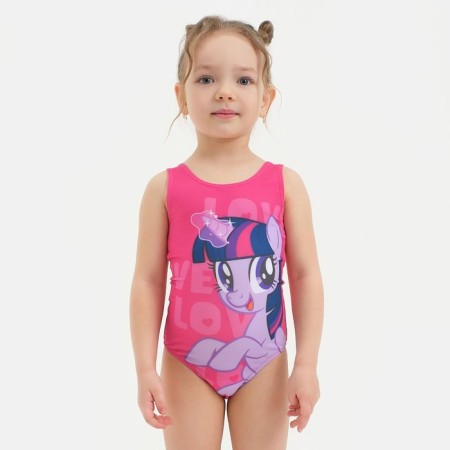Children's swimsuit "Love", my little pony, height 110-116 (32), pink