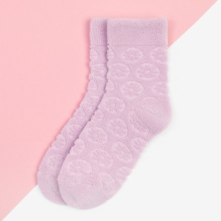 Socks for girls Tainted KAFTAN "Flowerers", size 18-20 cm, lilac color-1