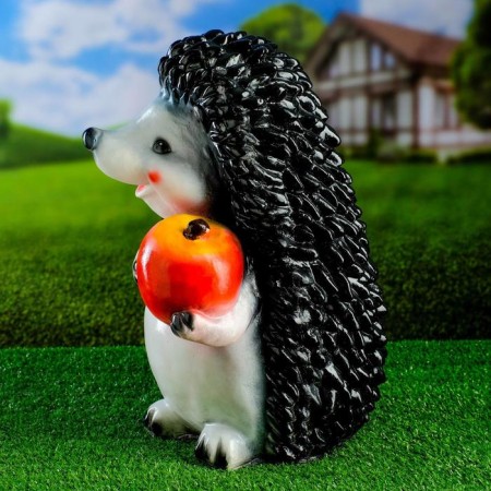Garden figure "Hedgehog with apple" 38x28cm-1