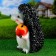 Garden figure "Hedgehog with apple" 38x28cm