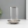 Ceramics candlestick, glass for 1 candle "Moro" d = 8 cm silver 12x12x17.2 cm