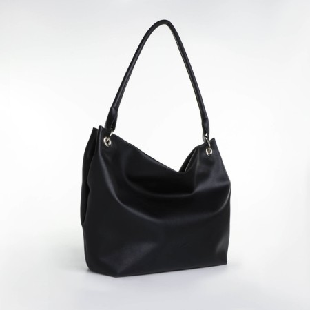 Load bag with a zipper, textura, large size, black color-2