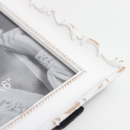 Photo frame Polystone 10x15 cm "Bant" white 14x20.5 cm-3