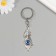 Keychain from the evil eye metal "feather" 2.7x7 cm