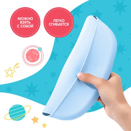 Silicone's “Cosmos” bib, blue color-2