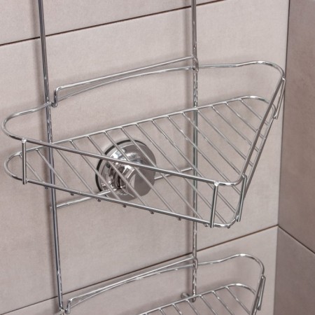 Corner regiment 3-tier Accoona, A11473-3, 20 × 30 × 57 cm, on vacuum suction cups, chromium color-2