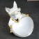 Buldog Candy Candlestone stand is white, 20x18x21cm