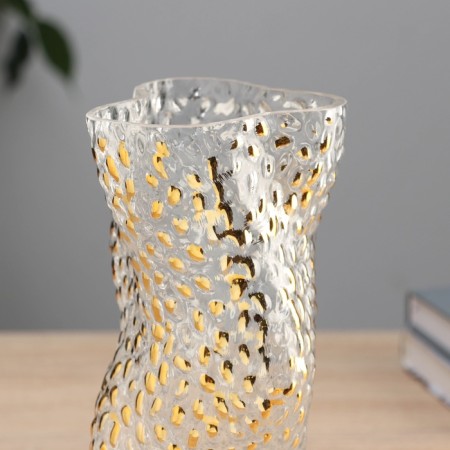 VAZA Glass "Milagros" bend, 23x11 cm, transparent-1