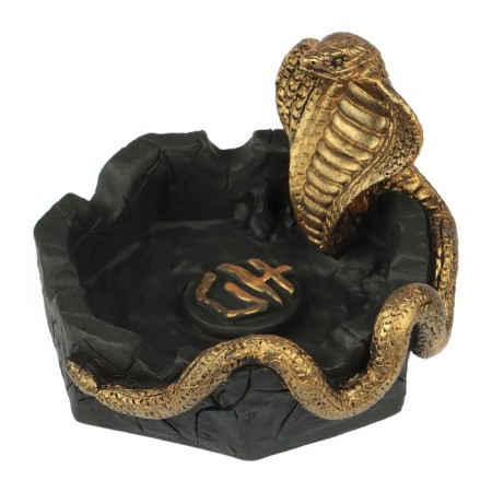 Ash "Cobra", polystone, black with gold-1