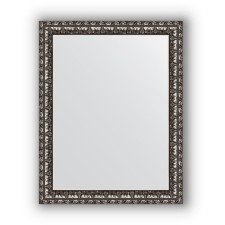Mirror in the baguette frame - black silver 38 mm, 37 x 47 cm, EvoForm