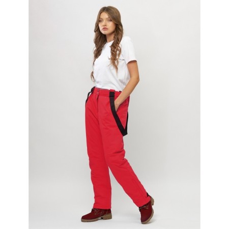Ski -loving trousers, size 54, red color-2