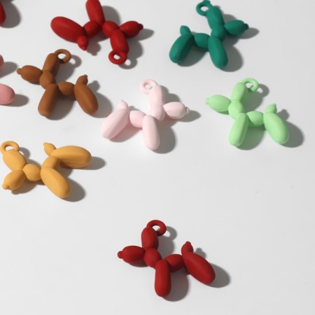 Suspension "Dog", set 10pcs, color mix