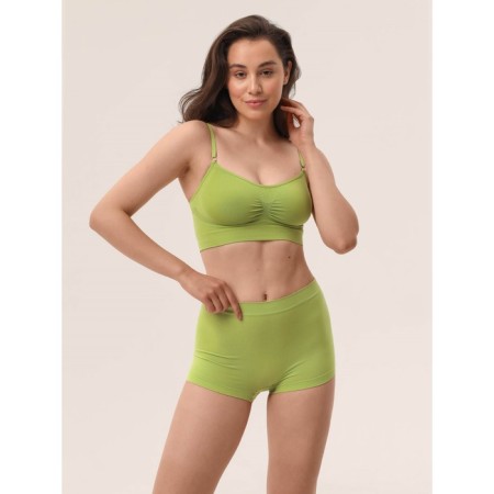 Top female supporting on thin straps Mirey Top Shaper Spalla Stretta, size 48, grass of herbal-1