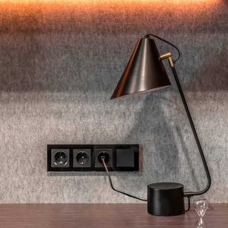 Grozen with grounding and curtains WL08-SKGS-01-IP44, Black Color Black-11