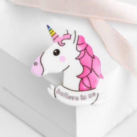 Icon "Unicorn", white-pink color-1