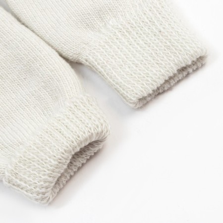 Women's mittens, white color, size 20-22-2