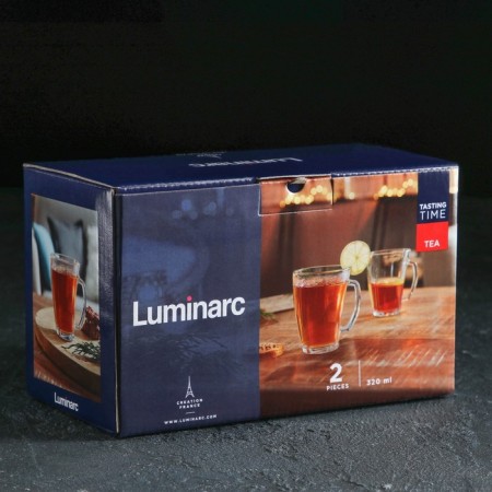A set of glass mugs “TIME TIME. Tea ", 320 ml, 2 pcs-1