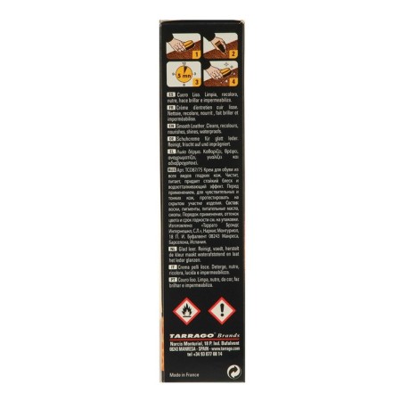 Shoe cream Tarrago Leather Cream 014, steel color, a tube with a sponge, 75 ml-2