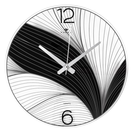 Watch wall, interior "black lotus", silent, d-39 cm